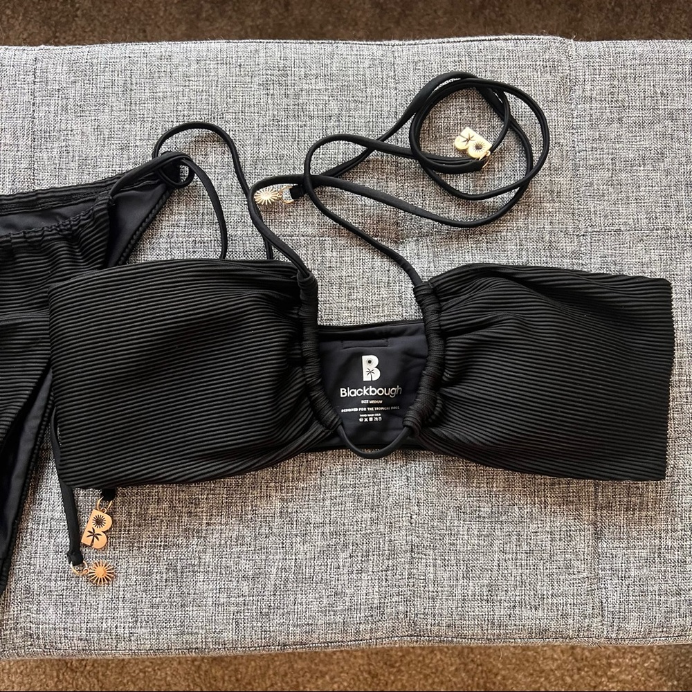 Blackbough black ribbed bikini
